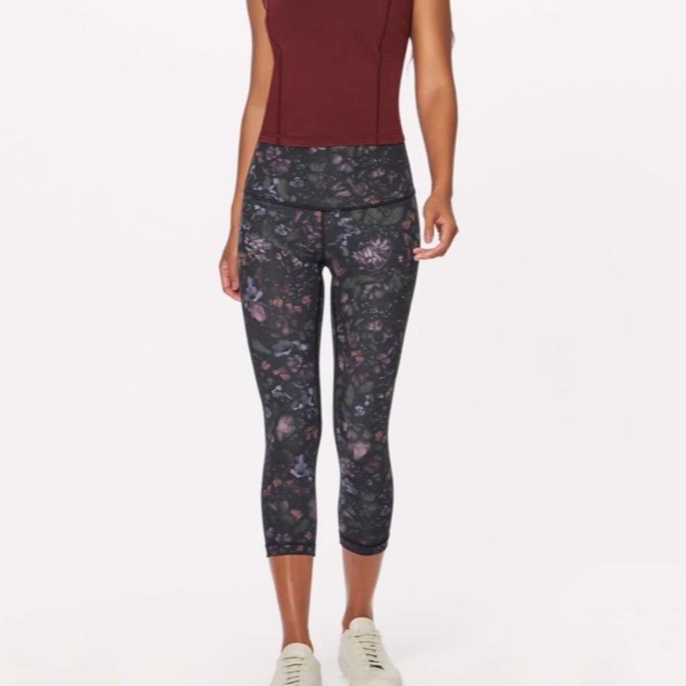 Lululemon Wunder under crop cropped leggings tights floral hi rise 4 - Picture 3 of 6